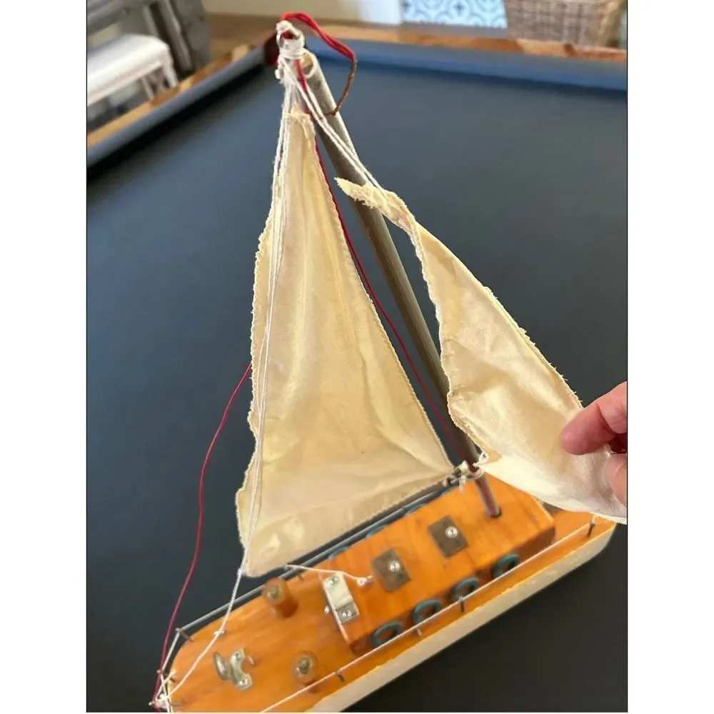 Handmade Folkart Sail Boat
